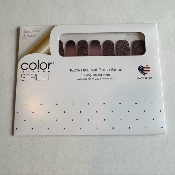 *Retired* Color Street: Rule of Plum | Purple Rose Gold Floral Fall Spring Ombre - Picture 3 of 12